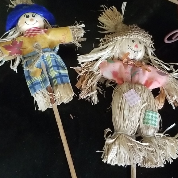 🍁6/$20🍁 ANY 6 🎃 DECORATION AAutumn 🍂 Decor #6 12in pushins w/Wicker Vase - Picture 3 of 9